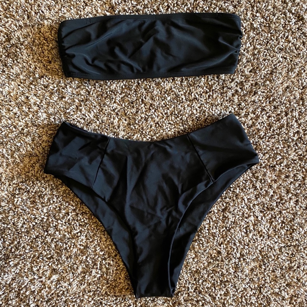 Black high waisted  swim suit